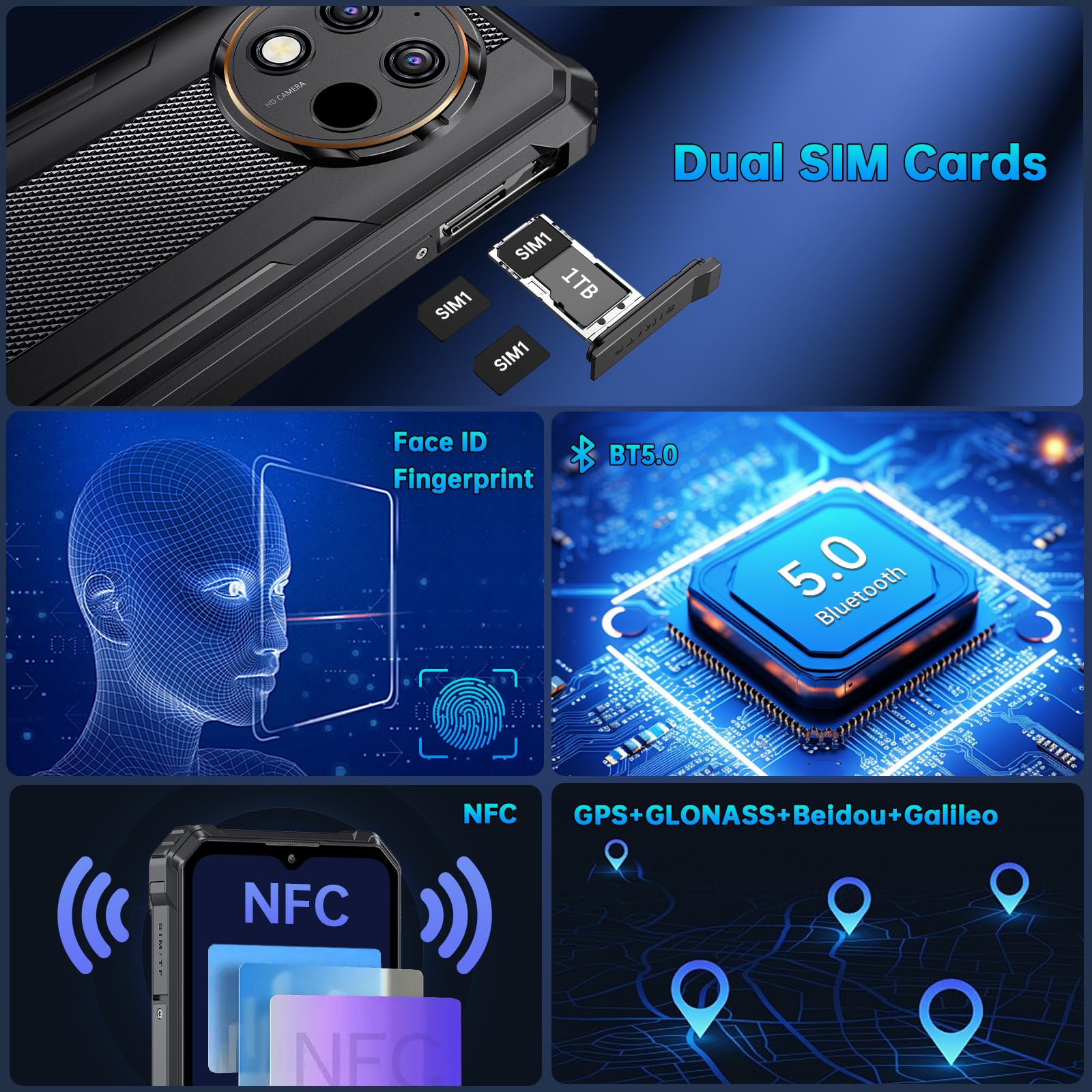 Foto 7 | Smartphone Oukitel Wp28s Rugged Android 14 16 Gb 128 Gb 1 Tb - Venta Internacional