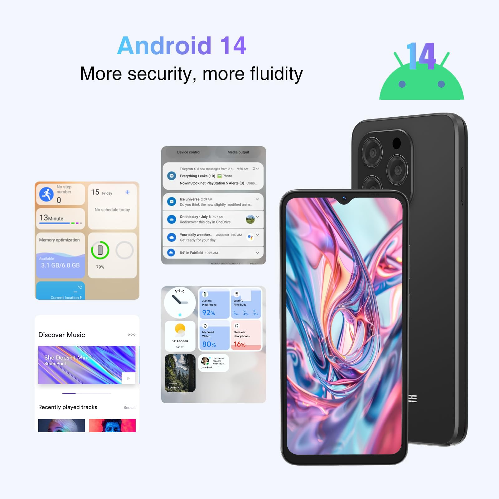 Foto 4 pulgar | Celular Doogee N55 9gb 128gb Desbloqueado-Venta Internacional