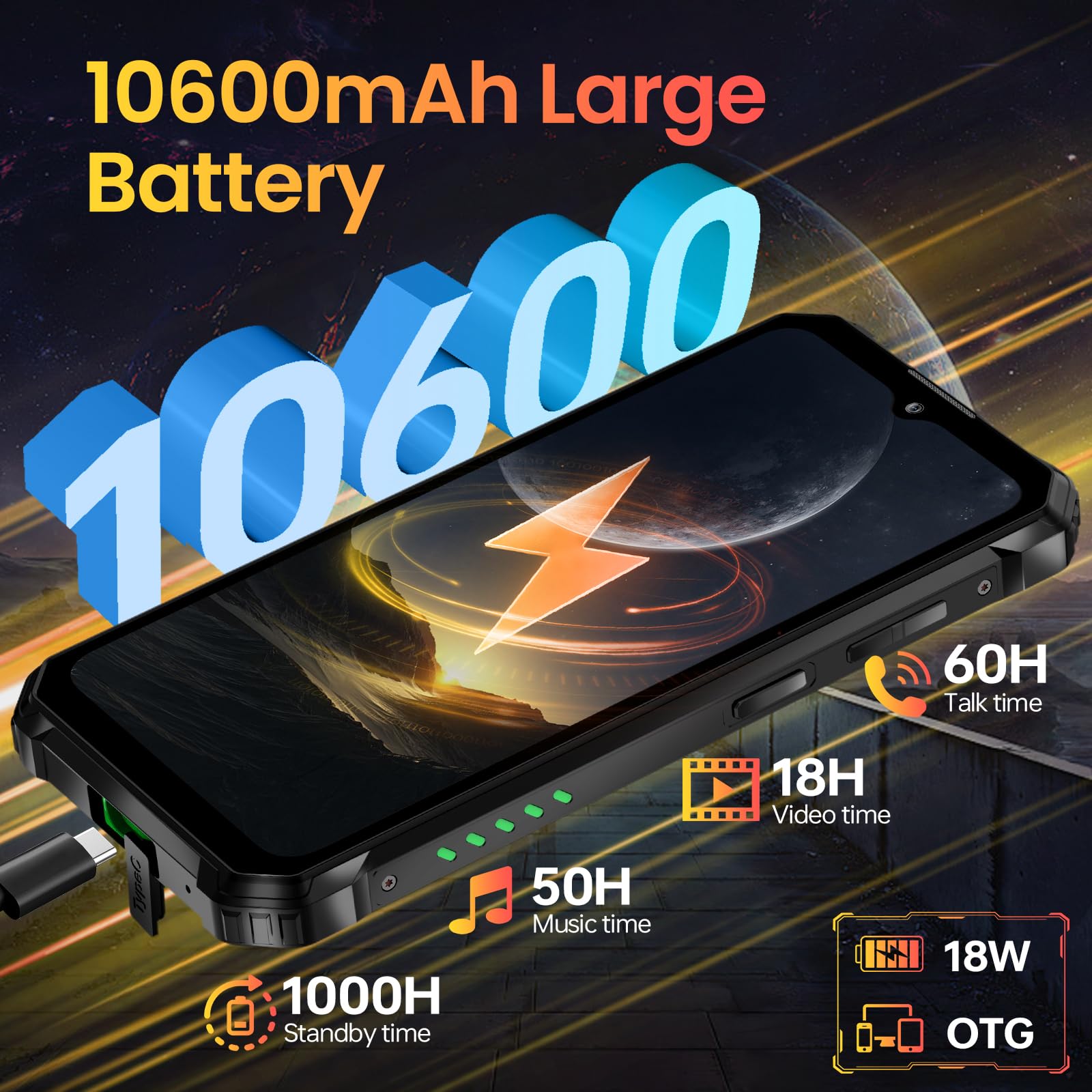 Foto 2 | Smartphone Oukitel Wp28e Cámara Robusta De 6.52 Pulgadas, 64 Gb Rom De 13 Mp - Venta Internacional.