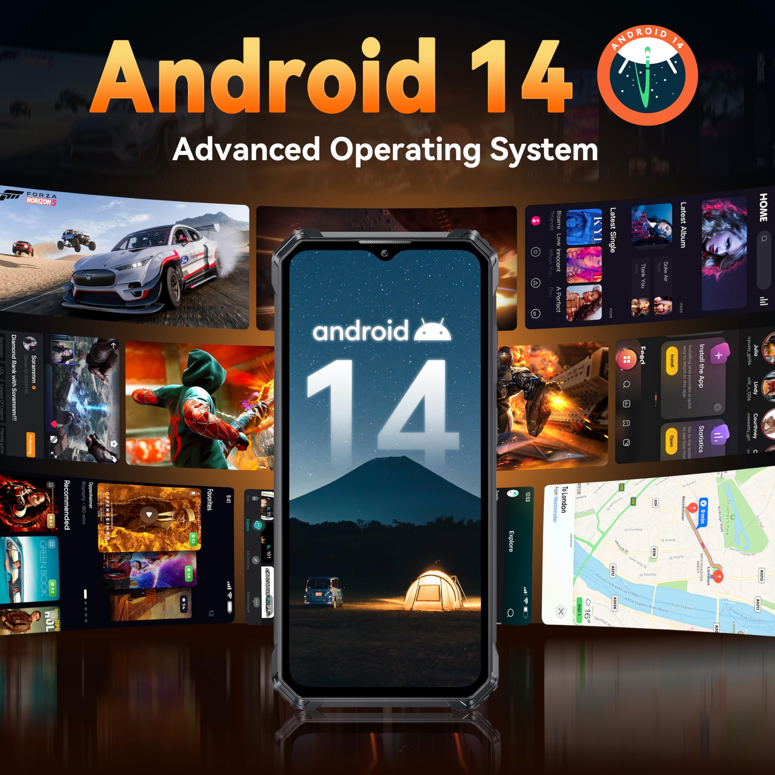 Foto 2 | Smartphone Oukitel G1 Rugged Desbloqueado de 24 Gb+256 Gb/1 Tb Android 14 - Venta Internacional