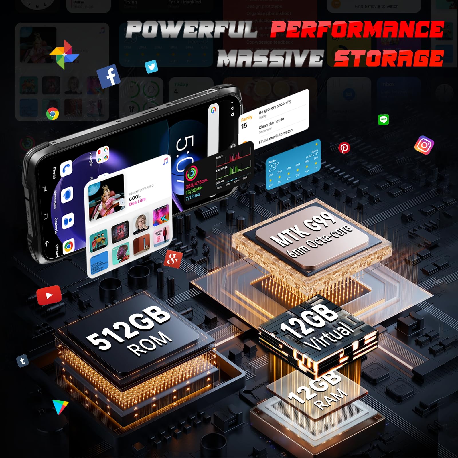 Foto 3 pulgar | Smartphone Cubot King Kong 9 Desbloqueado Android 14 24 Gb+512 Gb - Venta Internacional