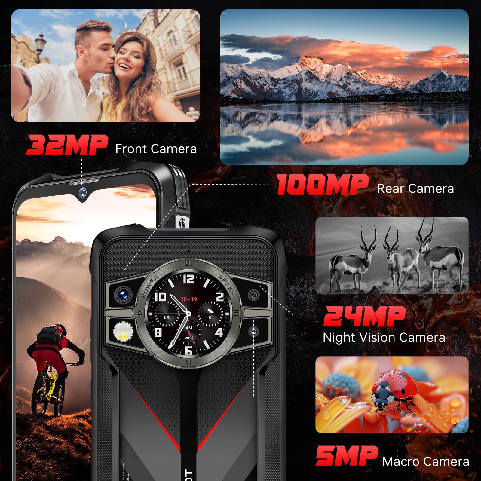 Foto 5 | Smartphone Cubot King Kong 9 Desbloqueado Android 14 24 Gb+512 Gb - Venta Internacional