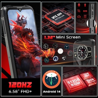 Foto 7 | Smartphone Cubot King Kong 9 Desbloqueado Android 14 24 Gb+512 Gb - Venta Internacional