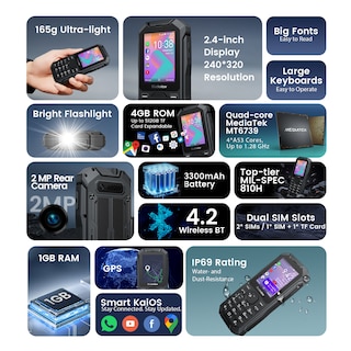 Foto 3 | Teléfono Móvil Blackview N1000 Rugged Dual Sim 1gb+4gb - Venta Internacional