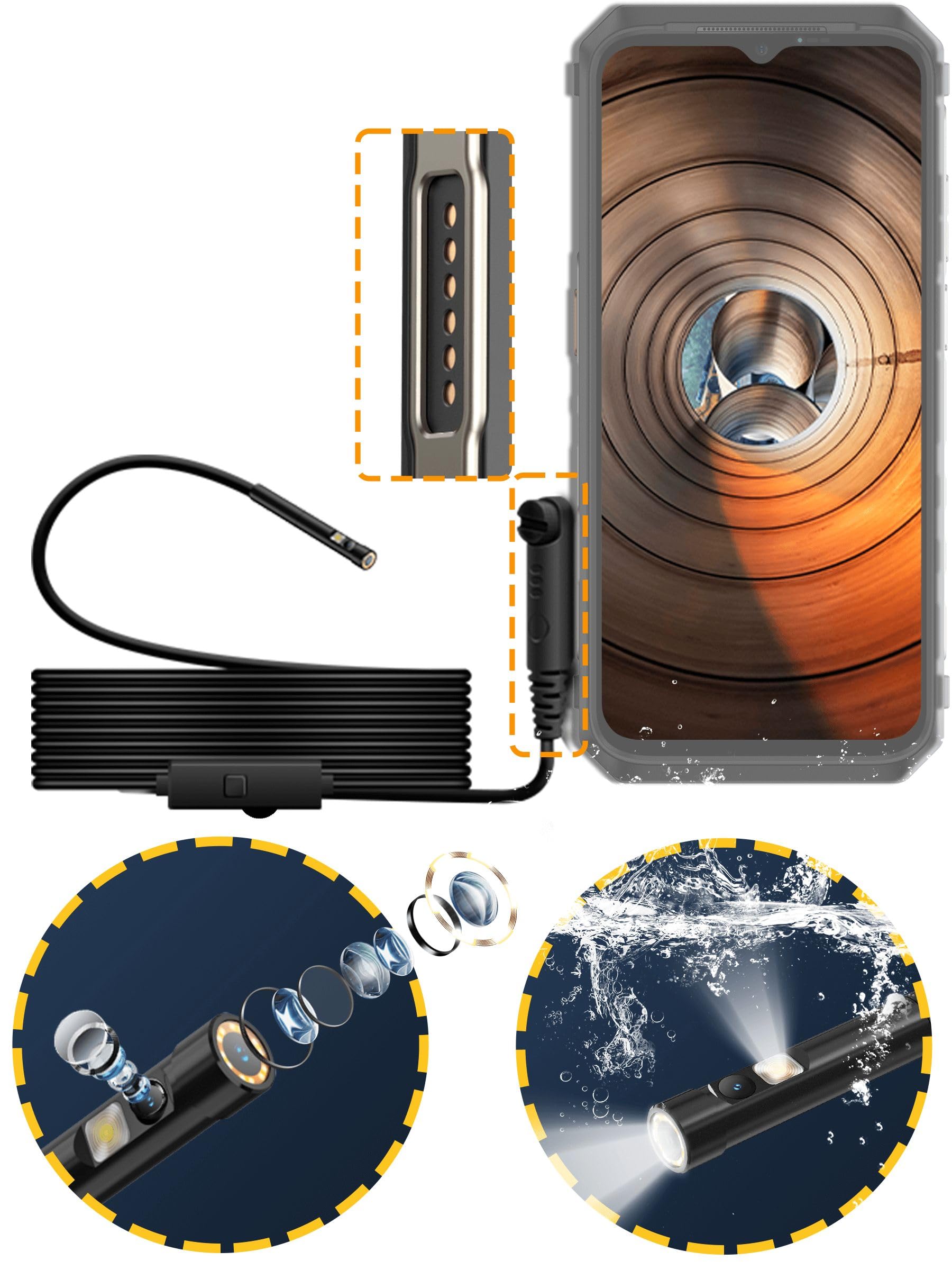 Cámara Endoscópica Ulefone Armor Usmart E02 Para Varios Modelos - Venta Internacional.