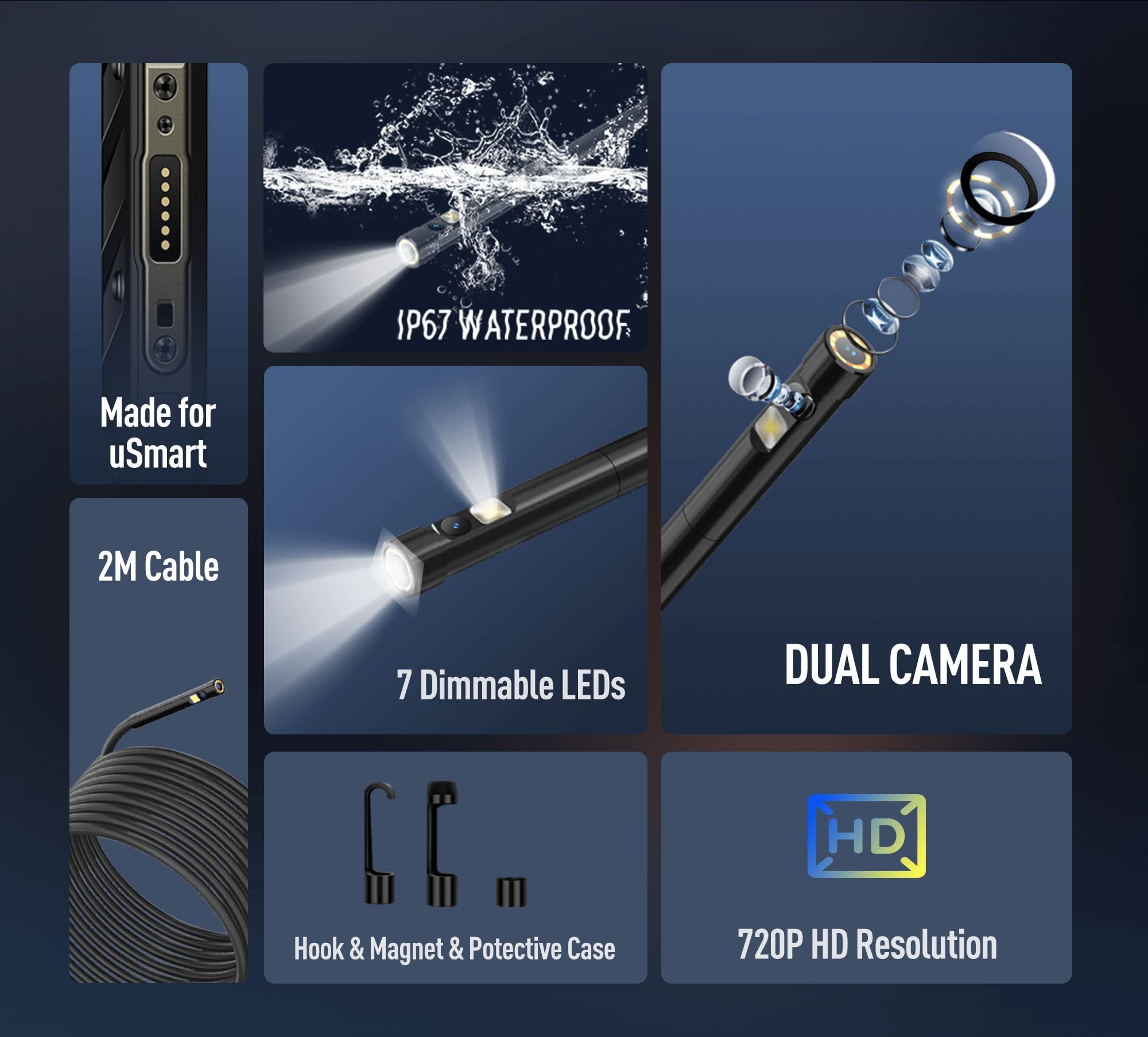 Foto 2 | Cámara Endoscópica Ulefone Armor Usmart E02 Para Varios Modelos - Venta Internacional.