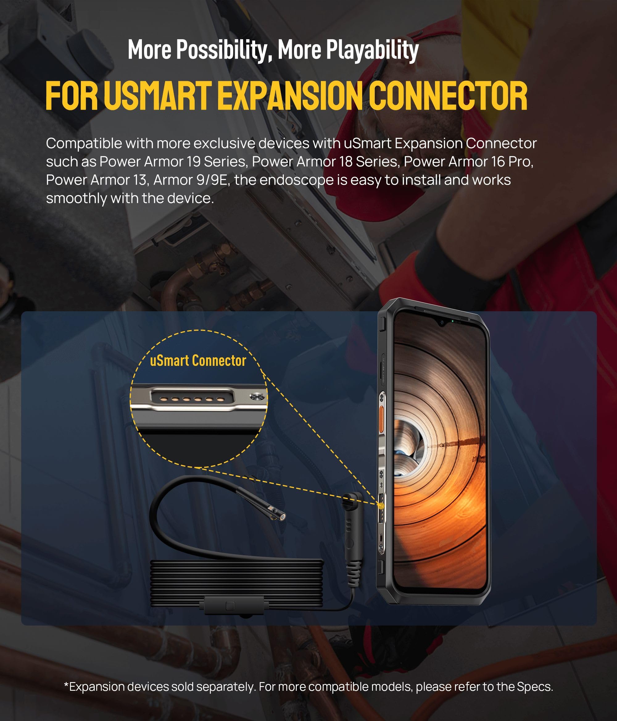 Foto 4 pulgar | Cámara Endoscópica Ulefone Armor Usmart E02 Para Varios Modelos - Venta Internacional.