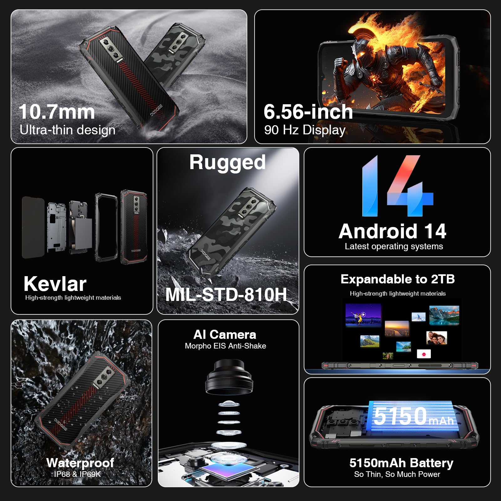 Foto 4 pulgar | Smartphone Robusto Doogee Blade 10 Desbloqueado  14.9 Gb+128 Gb/tf 2 Tb - Venta Internacional