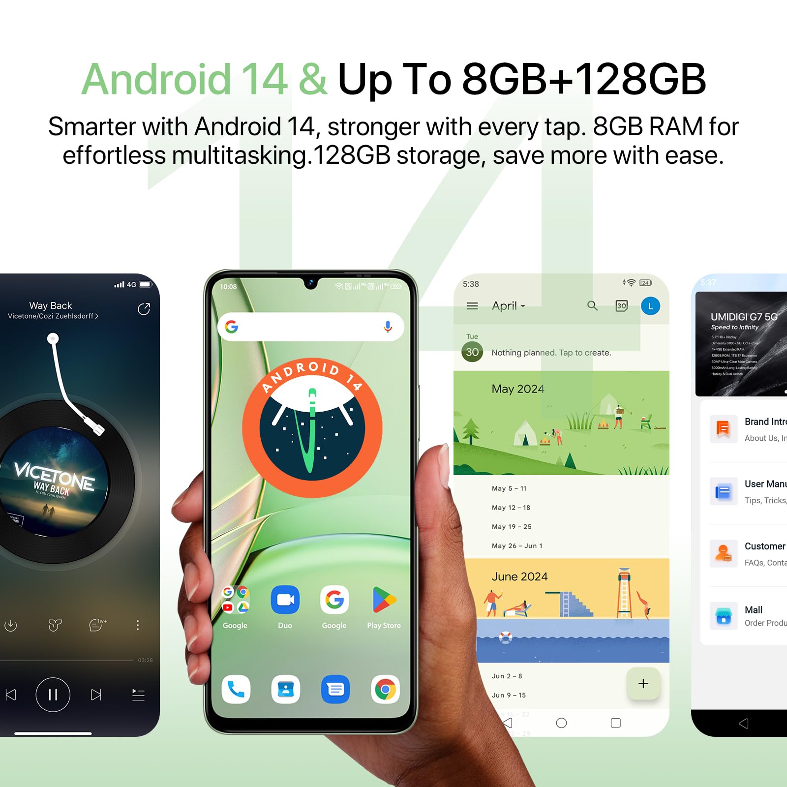 Foto 6 pulgar | Smartphone Umidigi G9T 128 GB/1 TB Android 14 Desbloqueado 4G - Venta Internacional