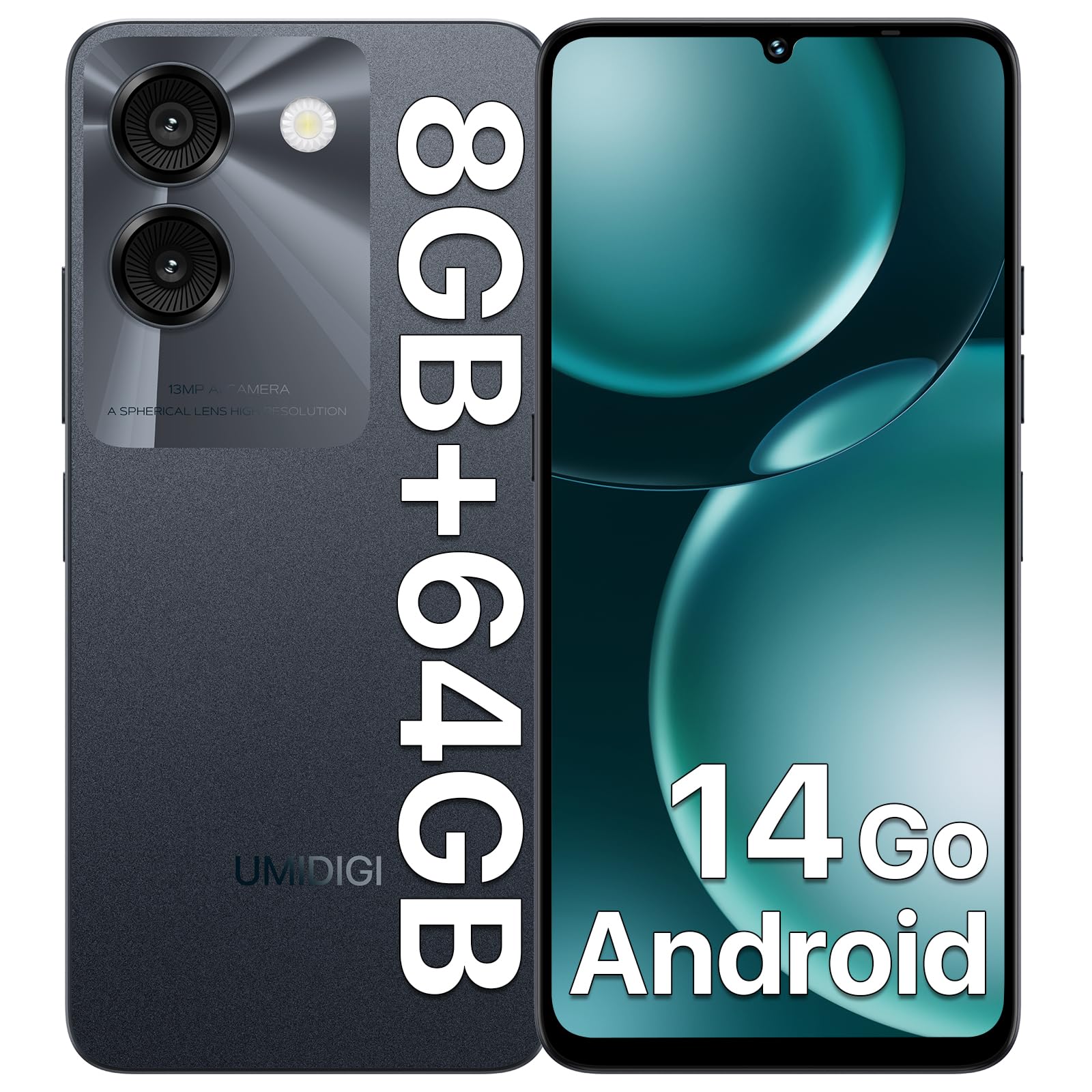 Foto 2 pulgar | Celular Umidigi G9a 8gb Ram 64gb Rom 6.75'' 5000mah Negro - Venta Internacional.