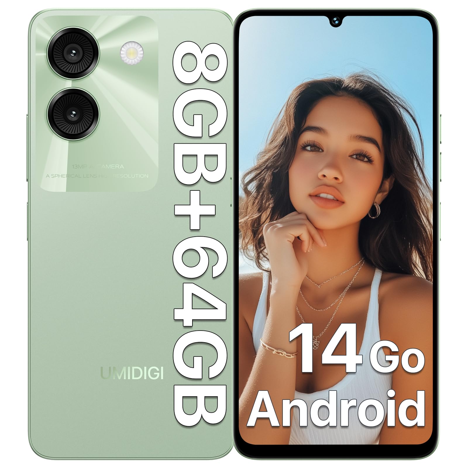 Foto 2 pulgar | Celular Umidigi G9a 8gb Ram 64gb Rom 6.75'' 5000mah Verde - Venta Internacional.