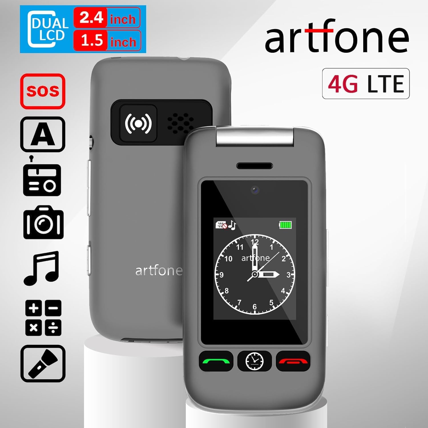 Foto 3 pulgar | Teléfono Plegable Artfone Flagship Store G6 4G VoLTE para Personas Mayores - Venta Internacional