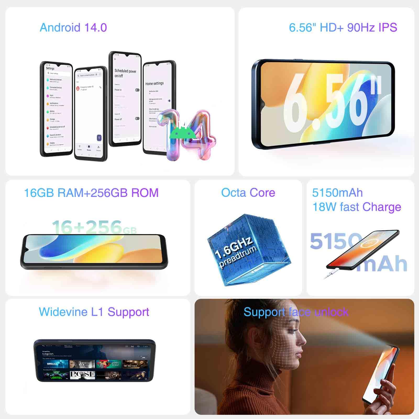 Foto 3 pulgar | Smartphone Doogee N55 Pro 16 Gb De Ram 256 Gb De Rom 6.56 Pulgadas Android 14 - Venta Internacional