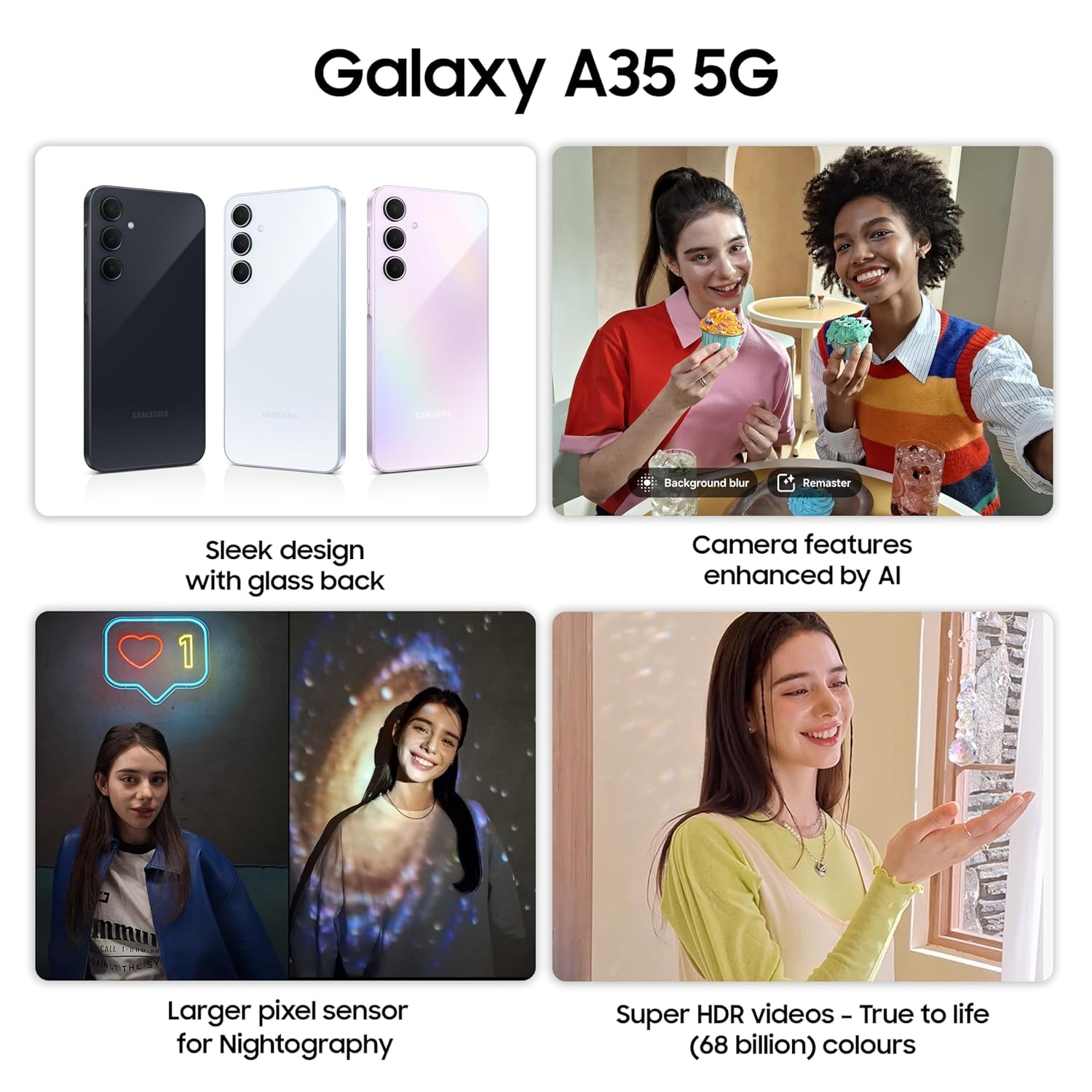 Foto 3 pulgar | Smartphone Samsung Galaxy A35 5g + 4g Lte 128 Gb + 8 Gb Ram - Venta Internacional