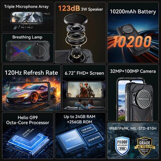 Foto 4 | Smartphone Cubot Kingkong Power 3 Helio G99 6 Gb 256 Gb 100 Mp
