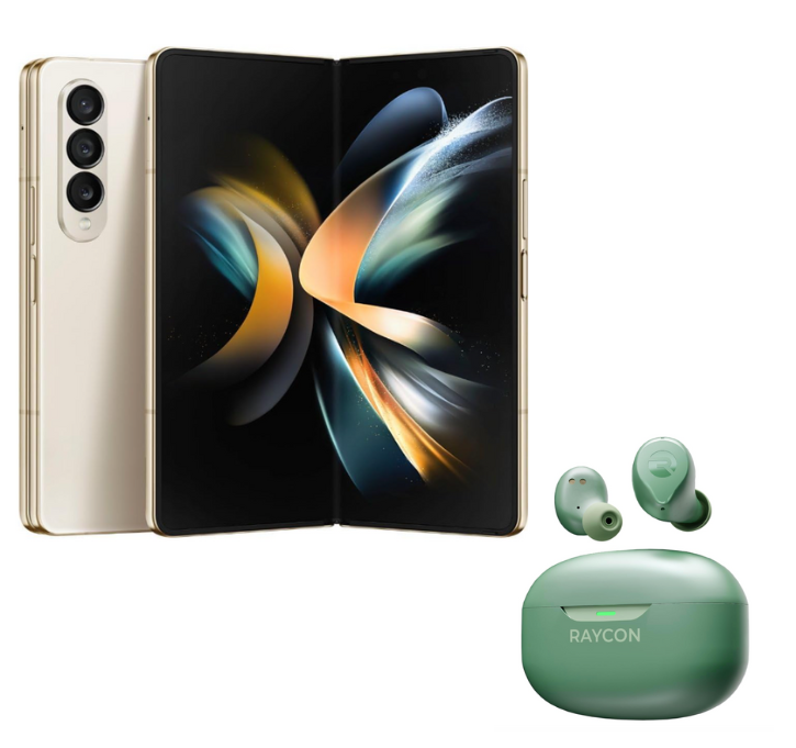 Foto 2 pulgar | Samsung Galaxy Fold4 512 GB Beige + Audífonos Raycon Everyday