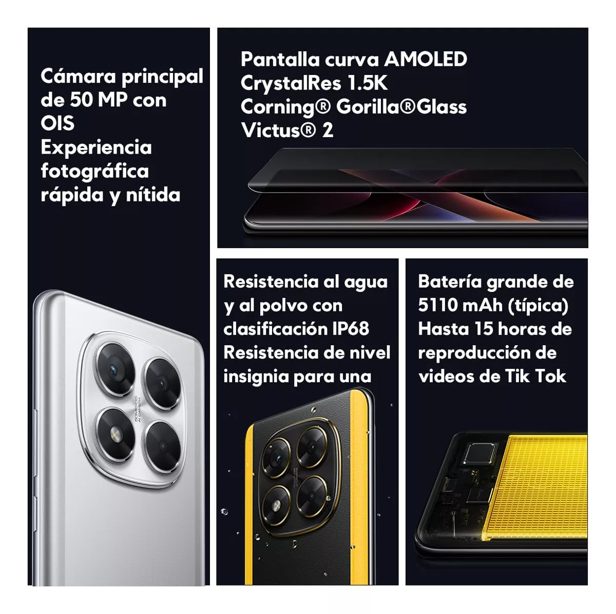 Foto 5 pulgar | Teléfono Inteligente Xiaomi Poco X7 5g + 4g Lte 256 Gb + 8 Gb Ram - Venta Internacional.