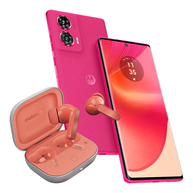 Foto 2 pulgar | Smartphone Motorola Edge 50 Fusion 5G Dual Sim + Motobuds 8GB + 256GB Nuevo Liberado Rosa Fragola