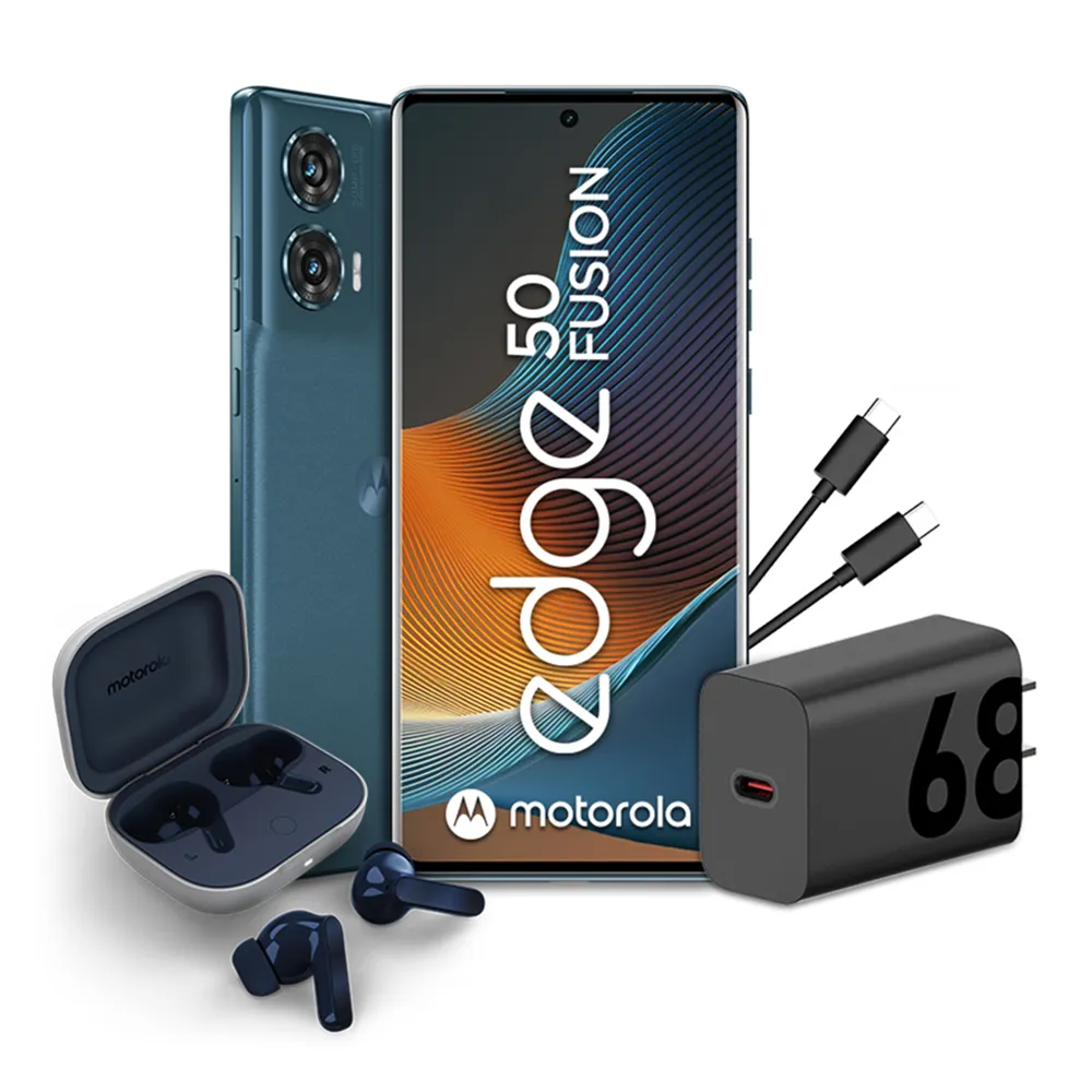 Foto 2 pulgar | Smartphone Motorola Edge 50 Fusion 5G Dual Sim + Motobuds 8GB + 256GB Verde Azulado