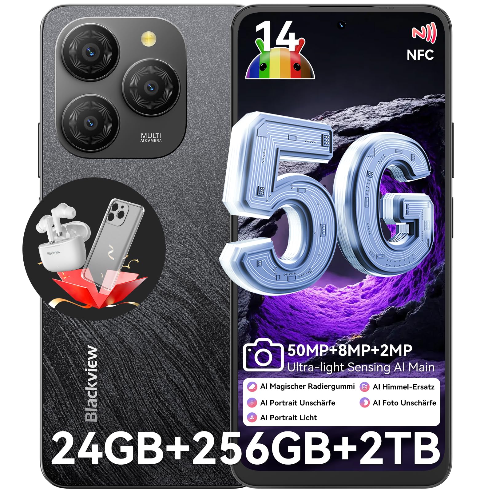 Foto 2 pulgar | Smartphone Blackview Shark 9 5g, 24 Gb De Ram, 256 Gb De Rom, Cámara De 50 Mp - Venta Internacional.