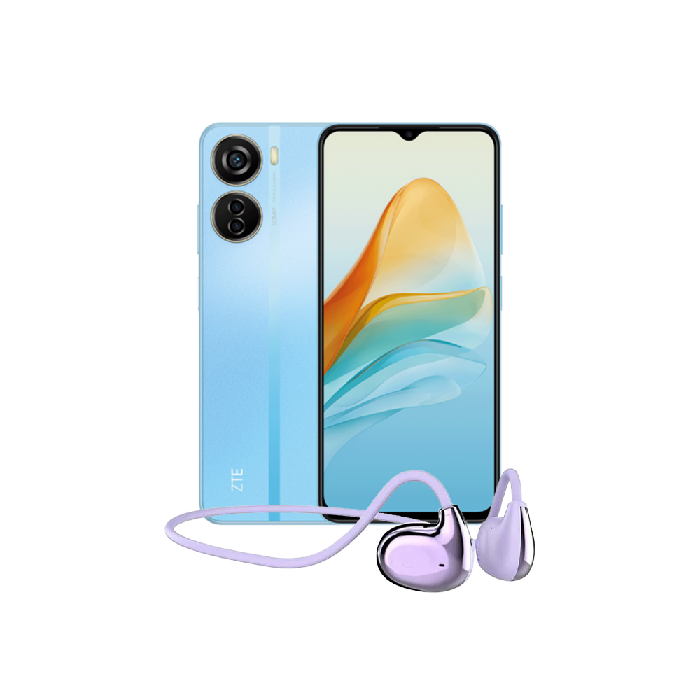 Celular Zte Axon 40 Lite 4/128gb Azul Telcel+ Audífonos Ac01