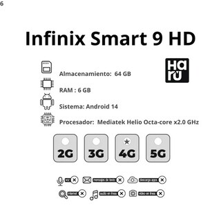 Foto 8 | Celular Infinix Smart 9 Hd 6gb 64gb Negro Desbloqueado