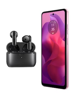Foto 4 | Bundle Smartphone Motorola Moto G24 128GB Rosa + Audífonos 1More Neo + Smartband E-Joy SE
