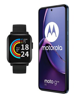 Foto 3 | Bundle Smartphone Moto G84 256gb Rom Motorola Azul Oscuro Incluye Smartband 1more. Audífonos Bluetooth 1more Neo