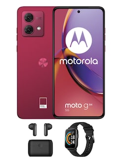Foto 2 | Bundle Smartphone Moto G84 256 GB Motorola Magenta + Smartband 1More OMT + Audífonos 1 More Neo