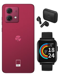 Foto 5 | Bundle Smartphone Moto G84 256 GB Motorola Magenta + Smartband 1More OMT + Audífonos 1 More Neo