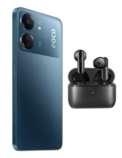 Foto 4 | Bundle Smartphone Poco C65 256gb Rom Xiaomi Azul Incluye Smartband 1more Omt, Audífonos 1more Neo