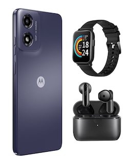 Foto 2 | Bundle Smartphone Moto G04 128gb Rom Motorola Negro Incluye Audífonos 1more Neo. Smartband 1more E-joy Se