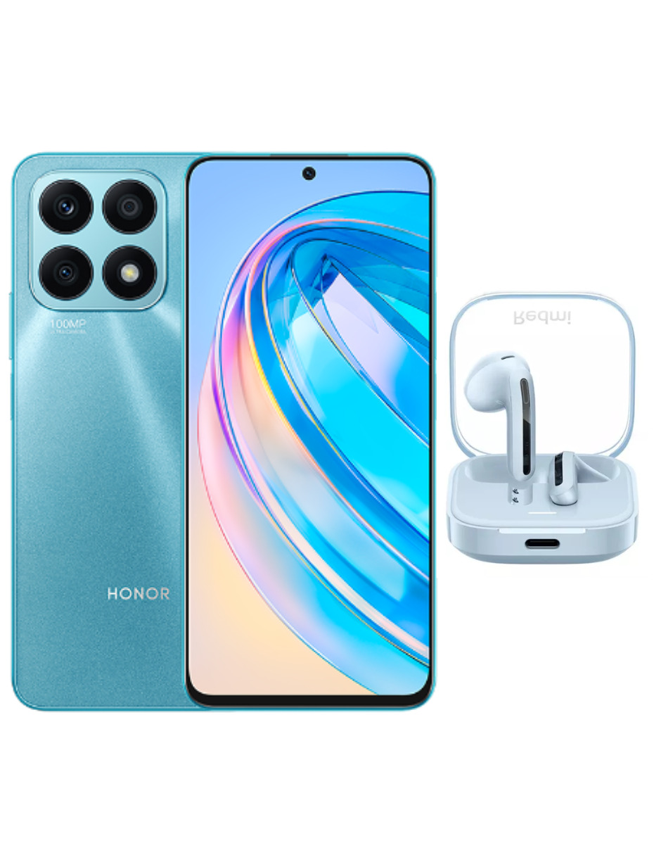 Bundle Smartphone X8a 256gb Rom Honor Azul Incluye  Xiaomi Redmi Buds 6 Active