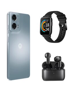 Foto 2 | Bundle Smartphone G24 128gb Rom Motorola Gris Incluye Audífonos 1more Neo y Smartband 1more E-joy Se