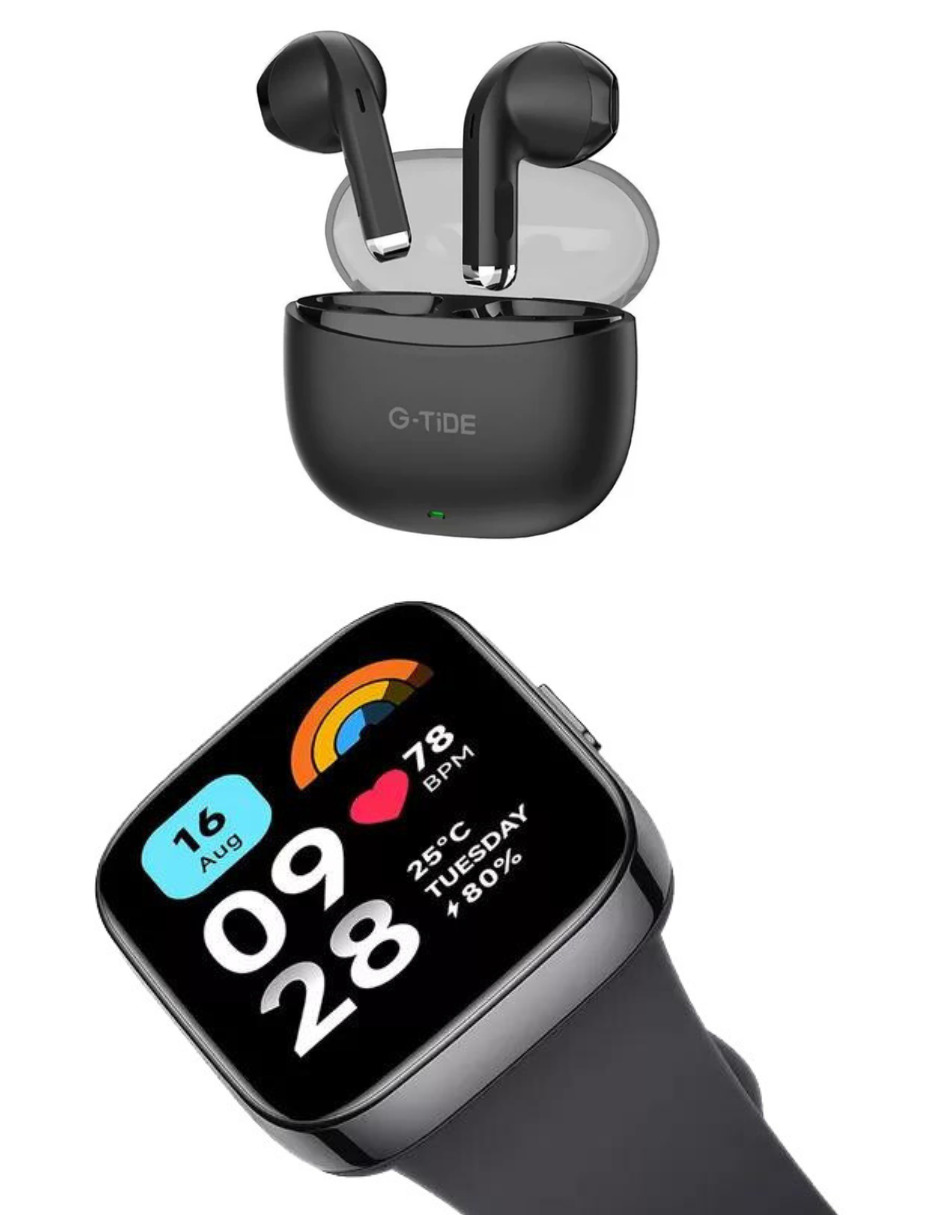 Foto 2 | Bundle Smartphone Poco C65 256gb Rom Xiaomi Negro Incluye G-tide L21 y Redmi Watch 3 Active