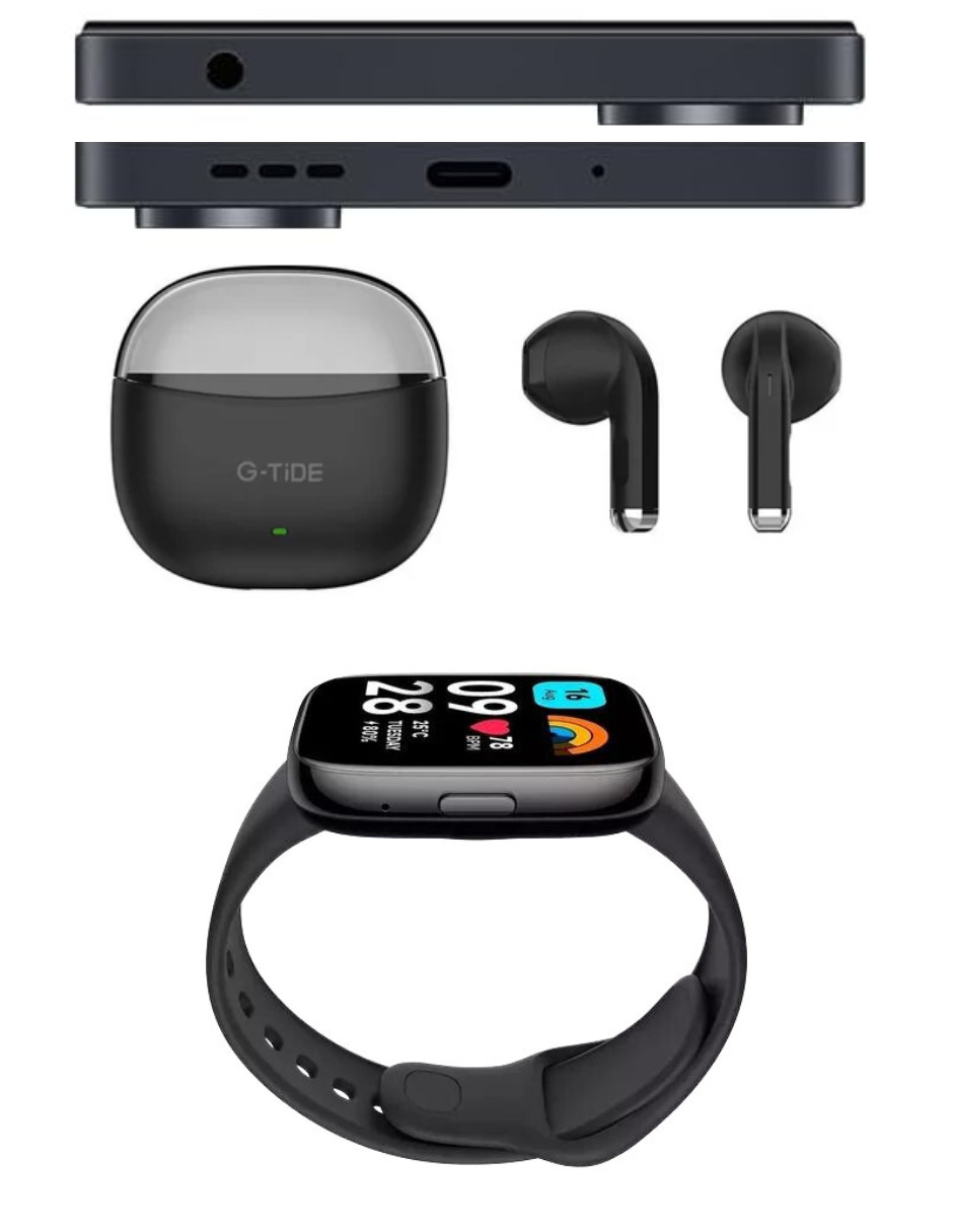Foto 5 | Bundle Smartphone Poco C65 256gb Rom Xiaomi Negro Incluye G-tide L21 y Redmi Watch 3 Active