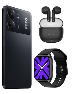 Foto 4 | Bundle Smartphone Poco C65 256gb Rom Xiaomi Negro Incluye G-tide L21 y Smartwatch Filwans Gts Mini