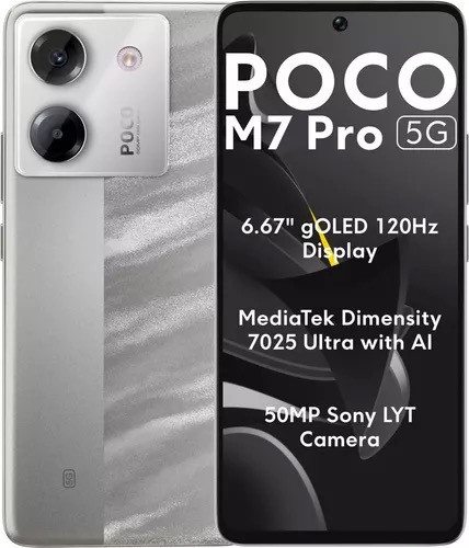 Celular Poco M7 Pro 5g 8+256gb Plateado