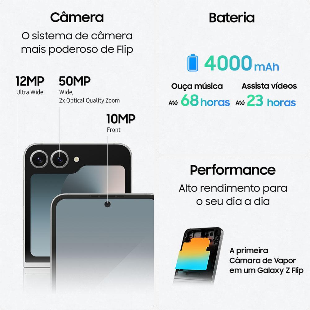 Foto 7 pulgar | Teléfono Celular Samsung Galaxy Z Flip6 5g, 512 Gb, 12 Gb De Ram, Pantalla 6.7, Cámara. Dual+ Selfie