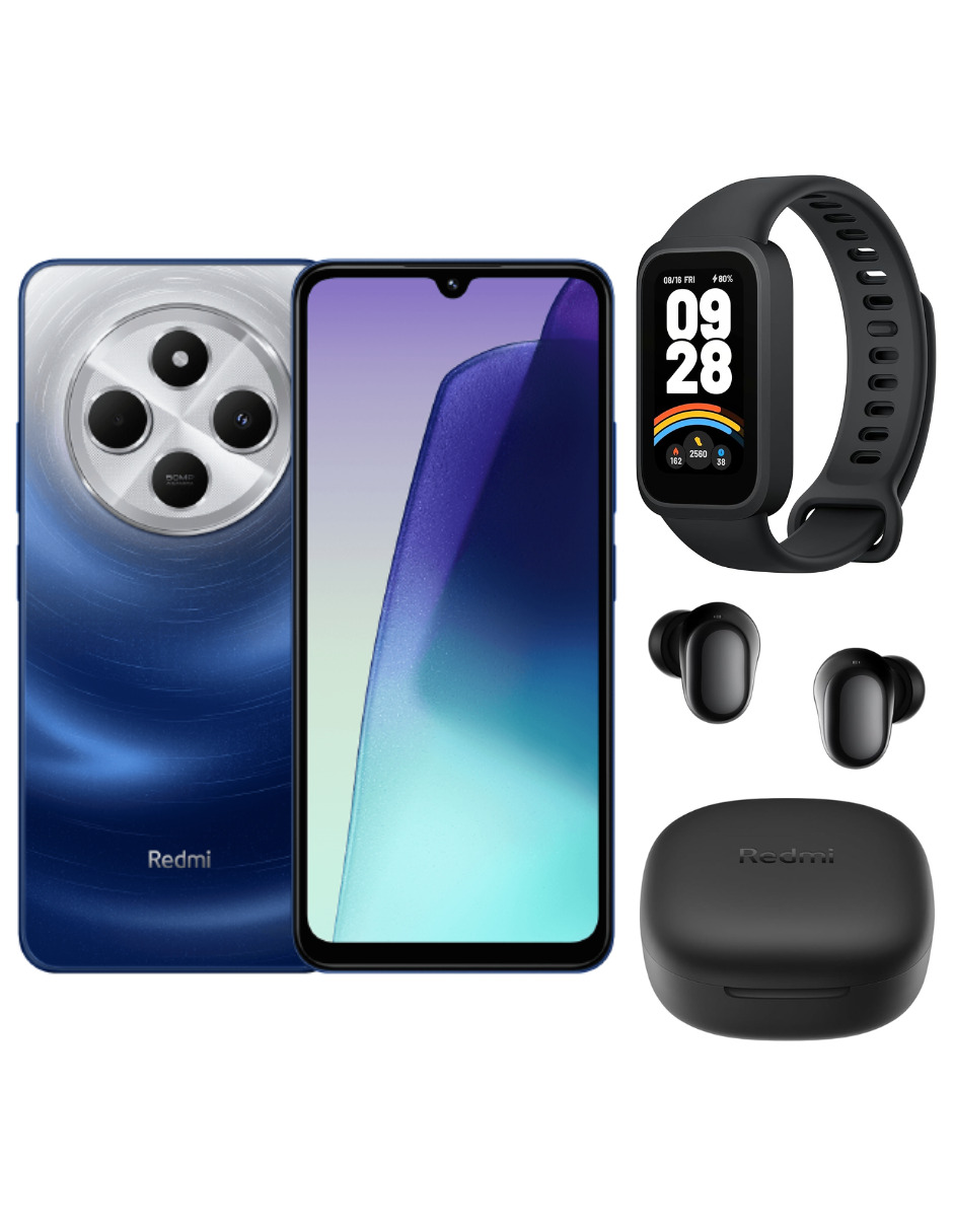 Xiaomi Redmi 14c 256gb Rom Xiaomi Azul + Smartband 9 Active Negra + Bunds 6 Play Negro