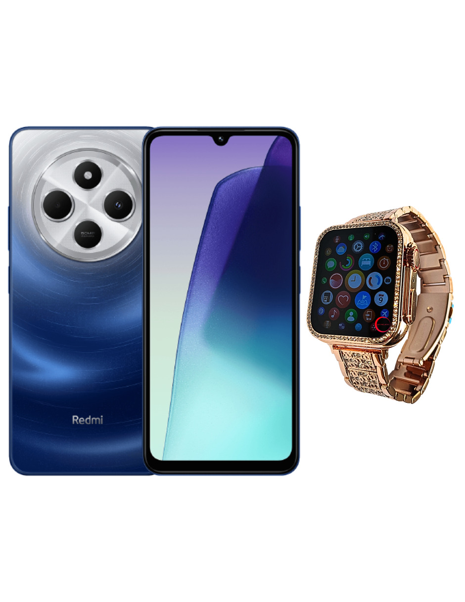 Xiaomi Redmi 14c 256gb Rom Xiaomi Azul + Smartwatch Bossney Bs K2310 Dorado