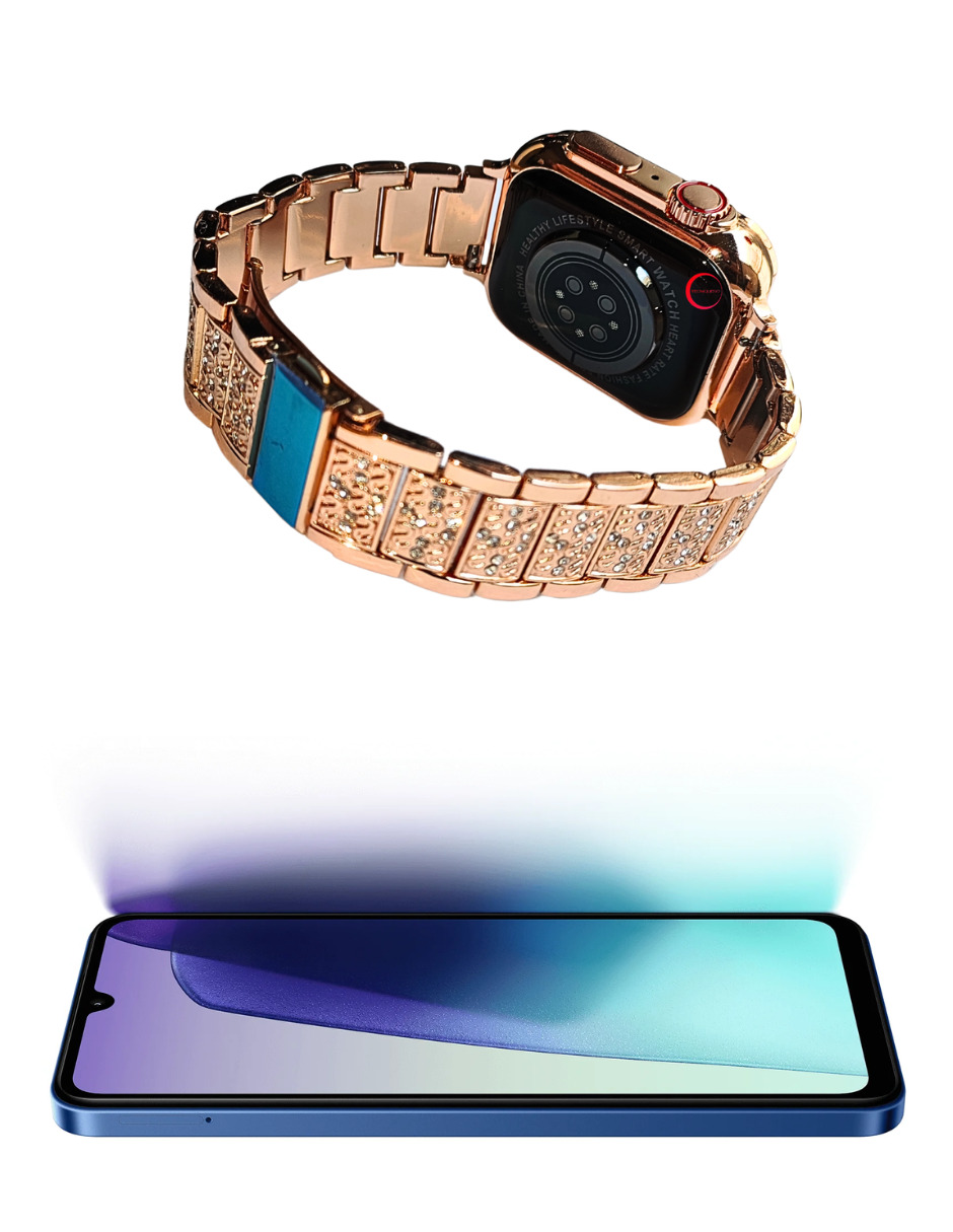 Foto 5 pulgar | Xiaomi Redmi 14c 256gb Rom Xiaomi Azul + Smartwatch Bossney Bs K2310 Dorado