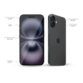 Foto 3 | Celular Apple iPhone 16 128gb Negro Desbloqueado+Powerbank