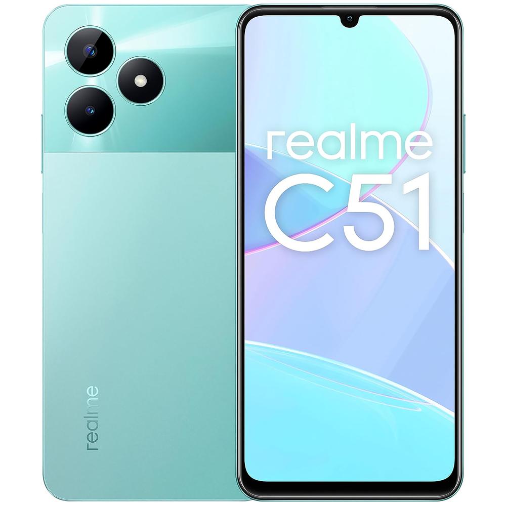 Celular Realme C51 Desbloqueado 4gb 128gb Lcd 6.74'' 50mp 5mp Verde Menta