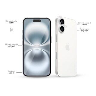Foto 3 | Celular Apple iPhone 16 128gb Blanco Desbloqueado+Cargador