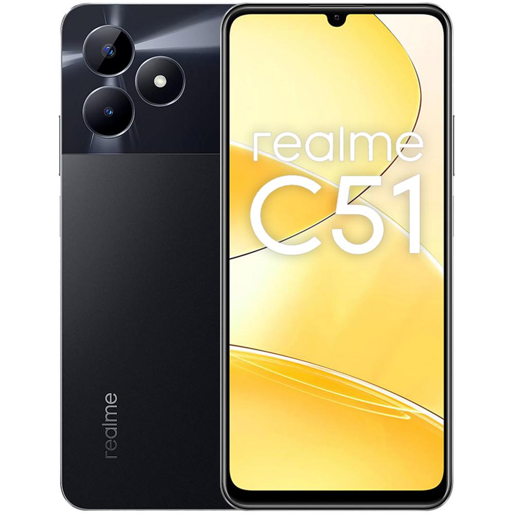 Celular Realme C51 Desbloqueado 4gb 128gb Lcd 6.74'' 50mp 5mp Negro