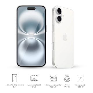 Foto 2 | Celular Apple iPhone 16 128gb Blanco Desbloqueado+Powerbank