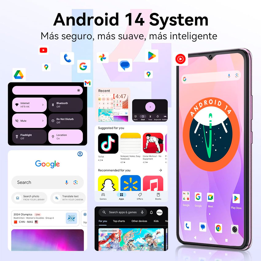 Foto 4 | Cubot Celular A10 Pantalla 6.5'', 4 Gb Ram 128 Gb Almacenamiento Procesador Octa-core