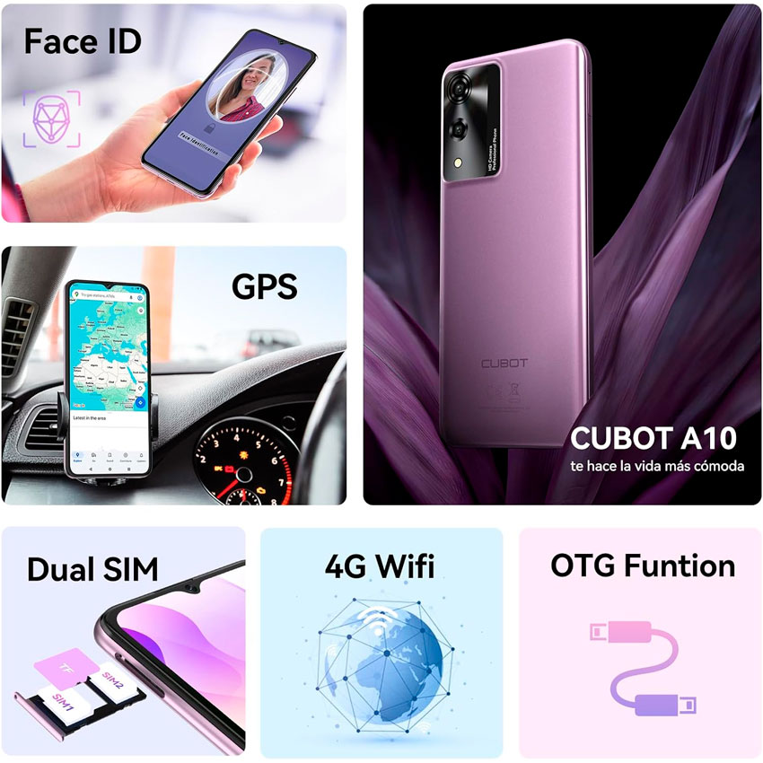 Foto 7 pulgar | Cubot Celular A10 Pantalla 6.5'', 4 Gb Ram 128 Gb Almacenamiento Procesador Octa-core