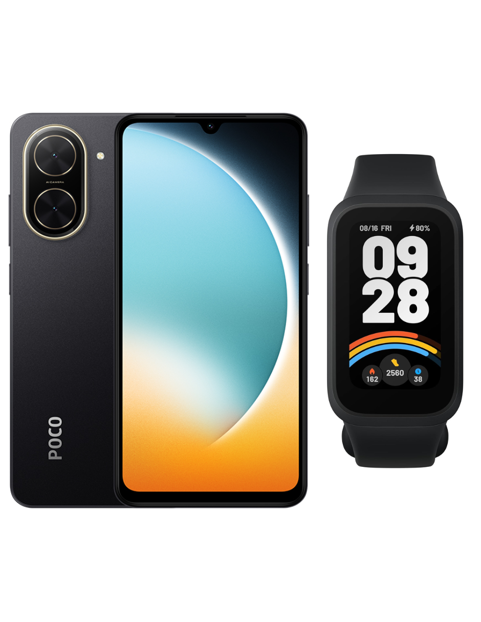 Bundle Xiaomi Poco C71 128gb Rom Xiaomi Negro Incluye Band 9 Active Negro